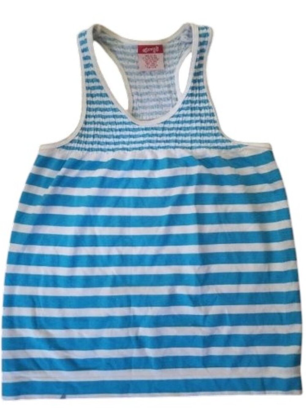 CRUSH Blue and White Striped Racer Back Tank Top Girls Size 2-4